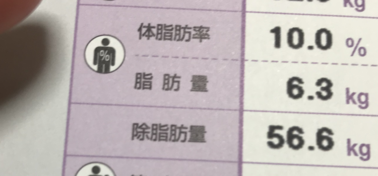 体脂肪率10%に 体脂肪率10%に